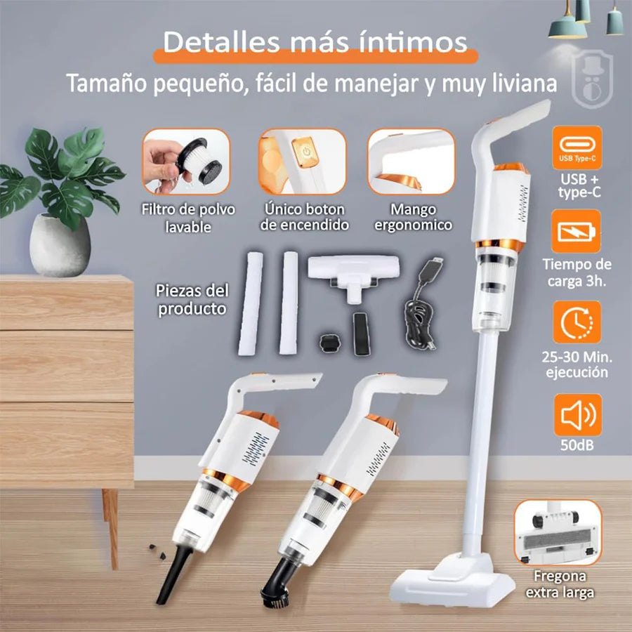 ASPIRADORA INALAMBRICA RECARGABLE 3 EN 1 PREMIUM