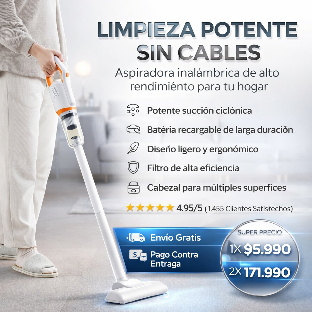 ASPIRADORA INALAMBRICA RECARGABLE 3 EN 1 PREMIUM