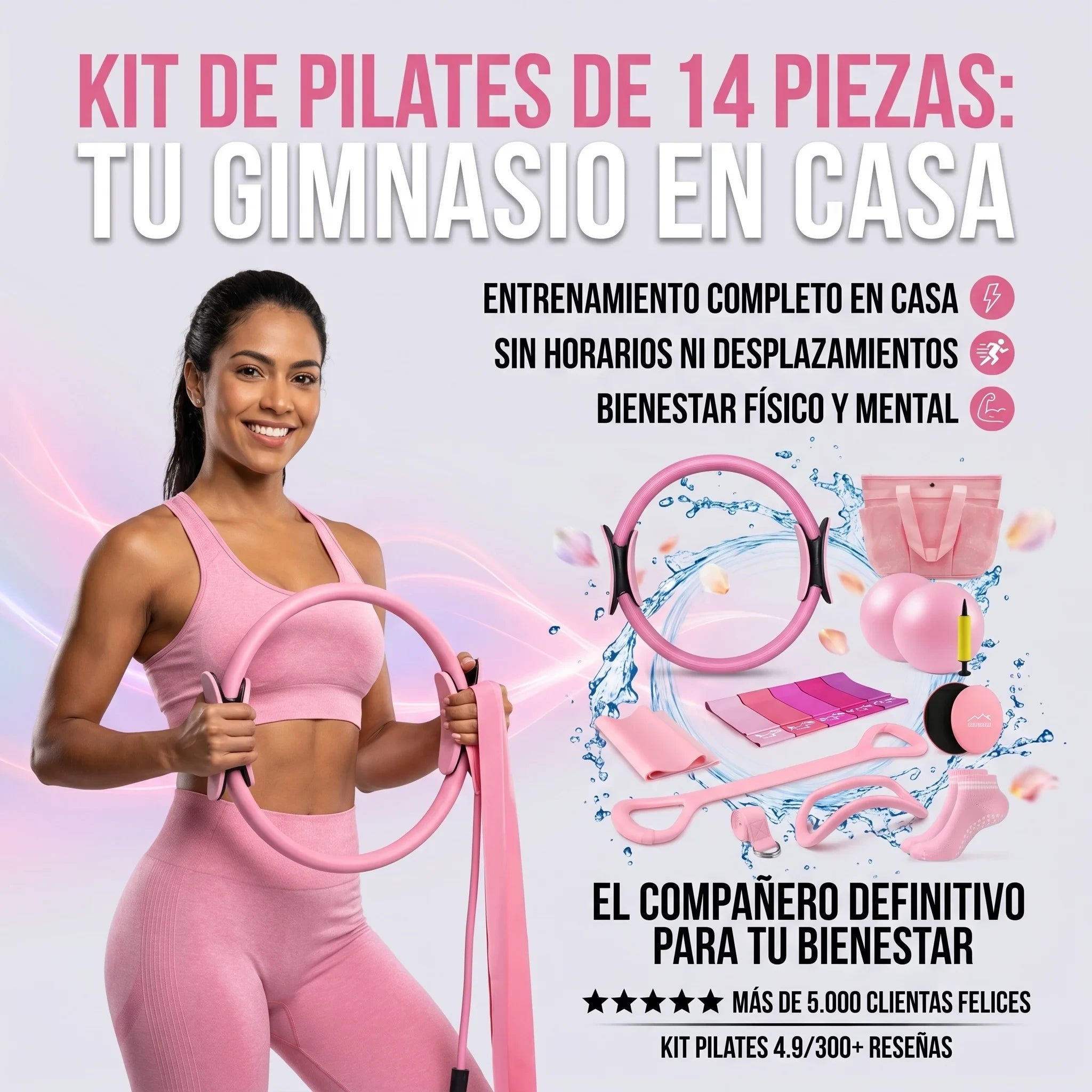 KIT PILATES 14 PIEZAS MULTIFUNCIONAL